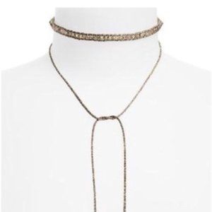 Chan Luu Gold Sunflower Lariat Tassel Necklace